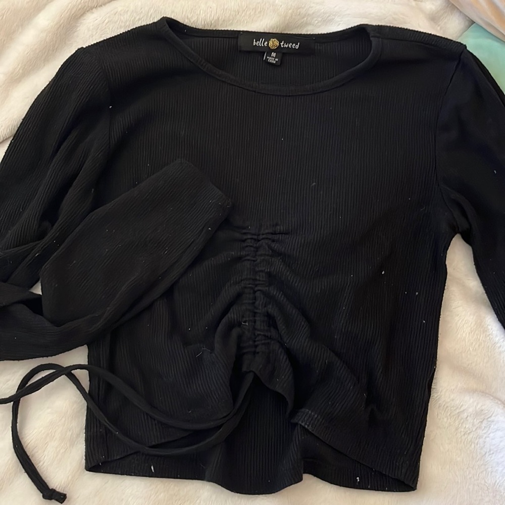 Belle tweed cropped long sleeve
